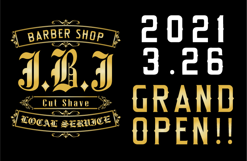 BARBER SHOP J.B.J 2021年3月26日グランドオープン